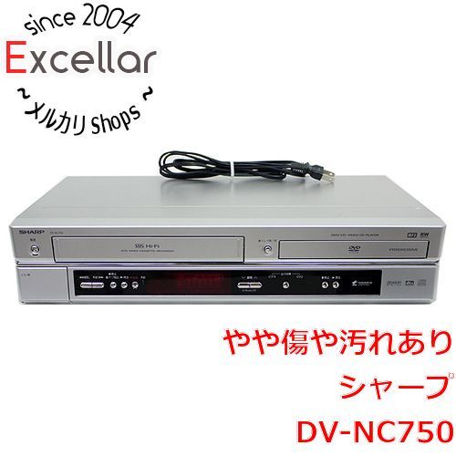 bn:16] SHARP ビデオ一体型DVDプレーヤー DV-NC750 リモコン付き
