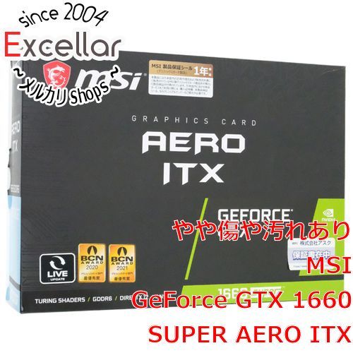 bn:16] MSI製グラボ GeForce GTX 1660 SUPER AERO ITX PCIExp 6GB 元箱