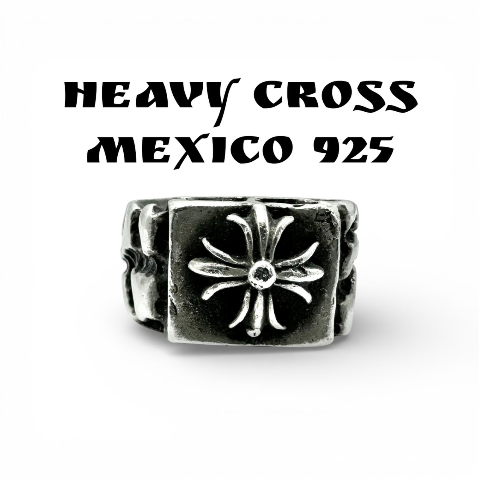 圧巻の迫力】MEXICO メキシコ 十字架 クロス Silver 925 刻印 Vintage