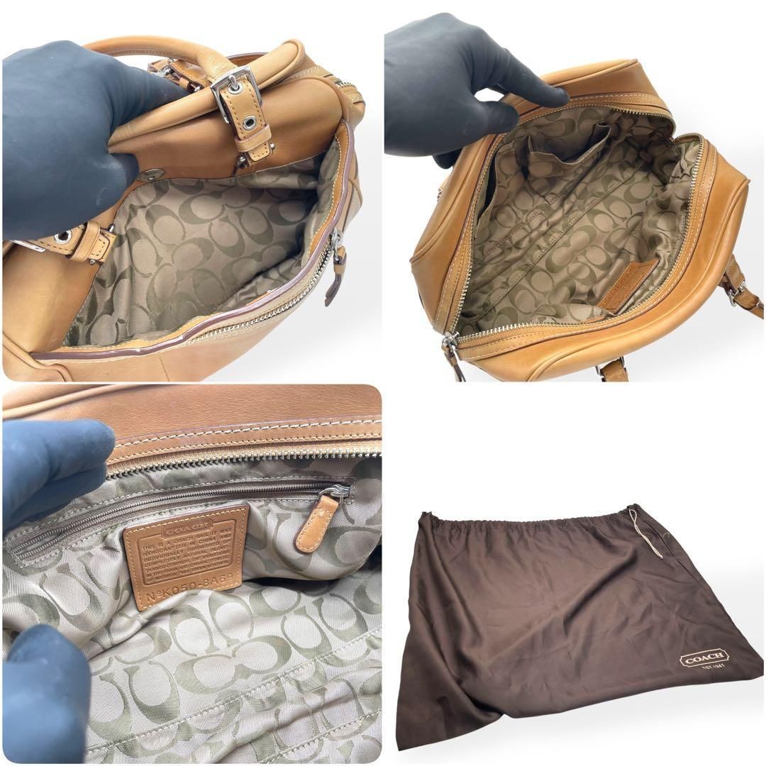 極美品 COACH コーチ ミニボストンバッグ ハンプトンズ キャリーオール