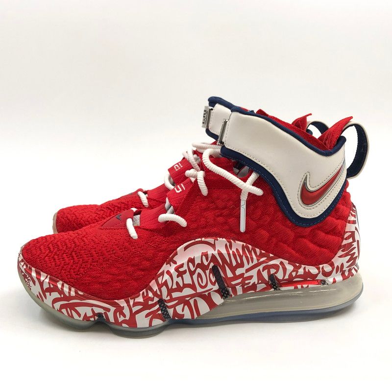 中古品】NIKE ナイキ LEBRON 17 FP “Graffiti Fire Red” CT6047-600