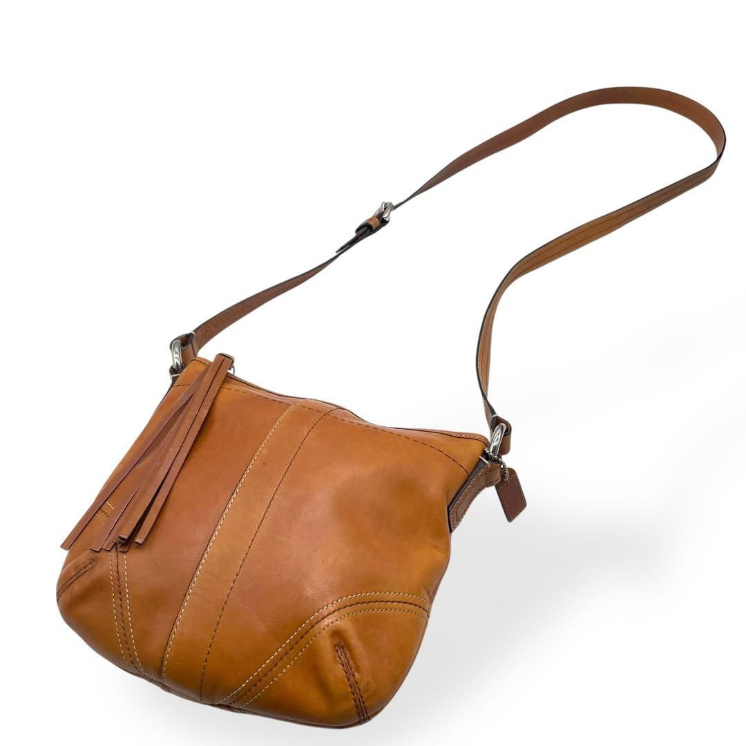 極美品 COACH オールドコーチ ショルダーバッグ 斜め掛け レザー