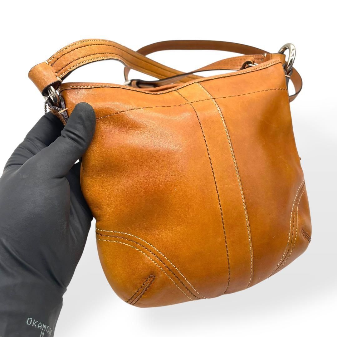 極美品 COACH オールドコーチ ショルダーバッグ 斜め掛け レザー