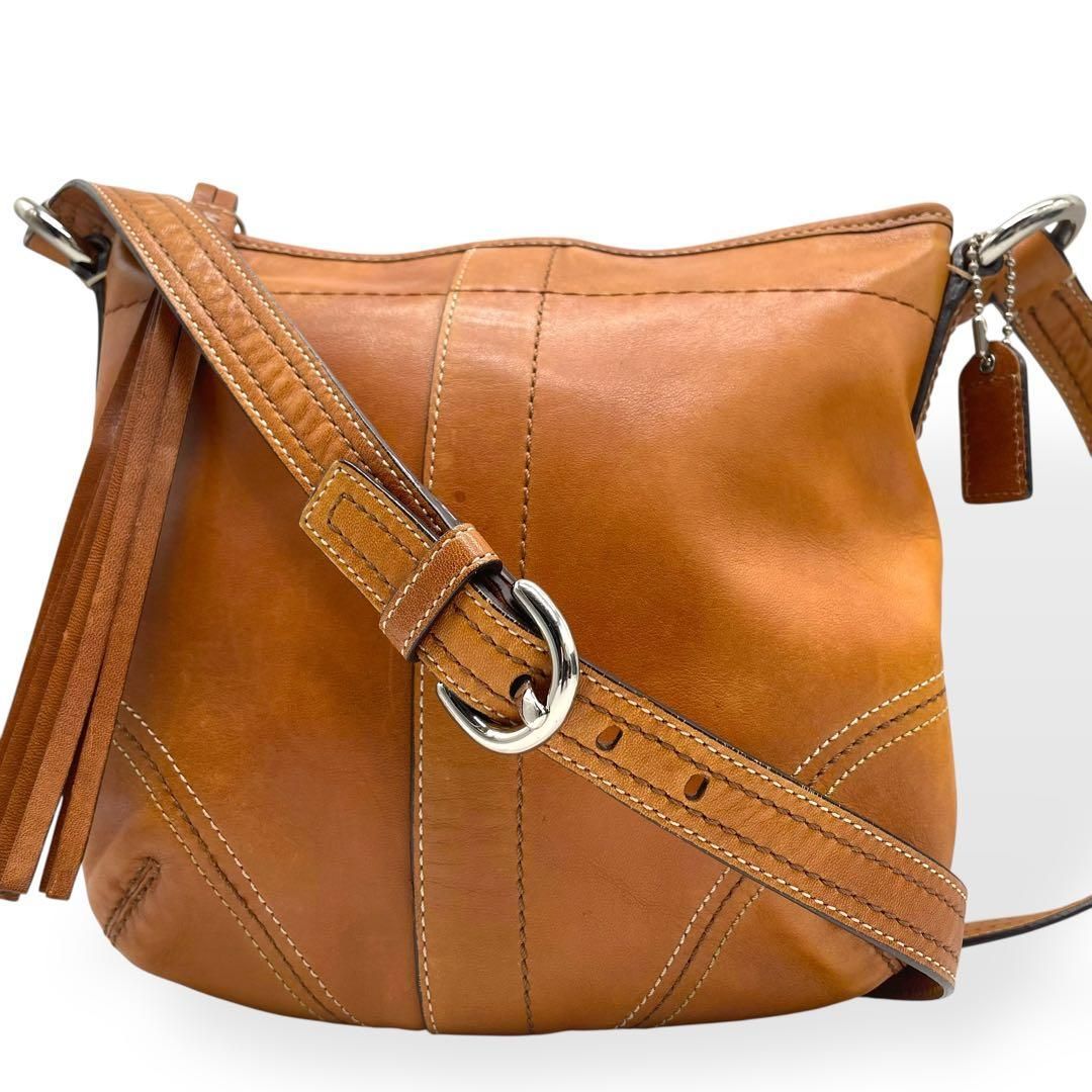 極美品 COACH オールドコーチ ショルダーバッグ 斜め掛け レザー