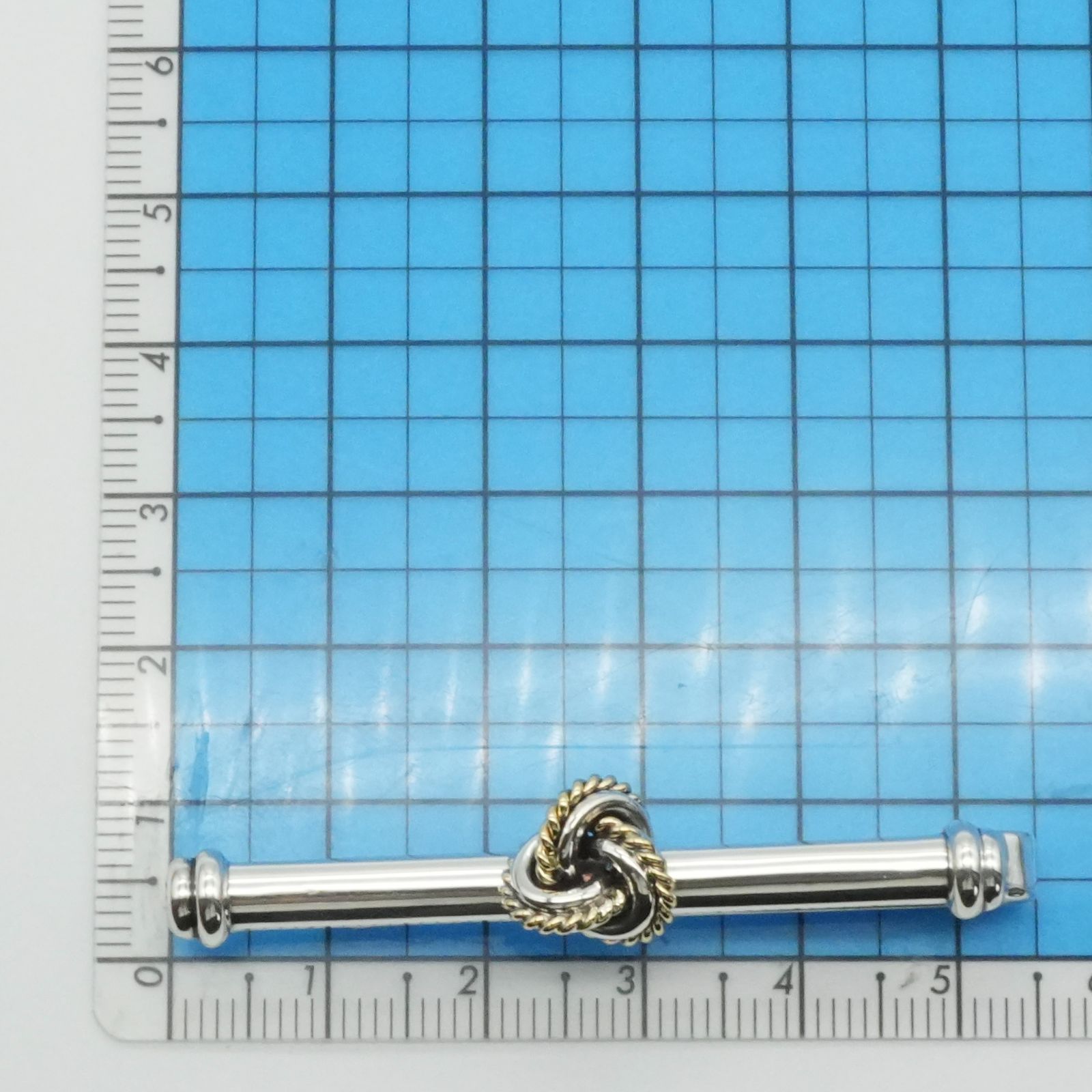 希少極美品 ティファニー ノット コンビ ネクタイピン/25-2256 - メルカリ