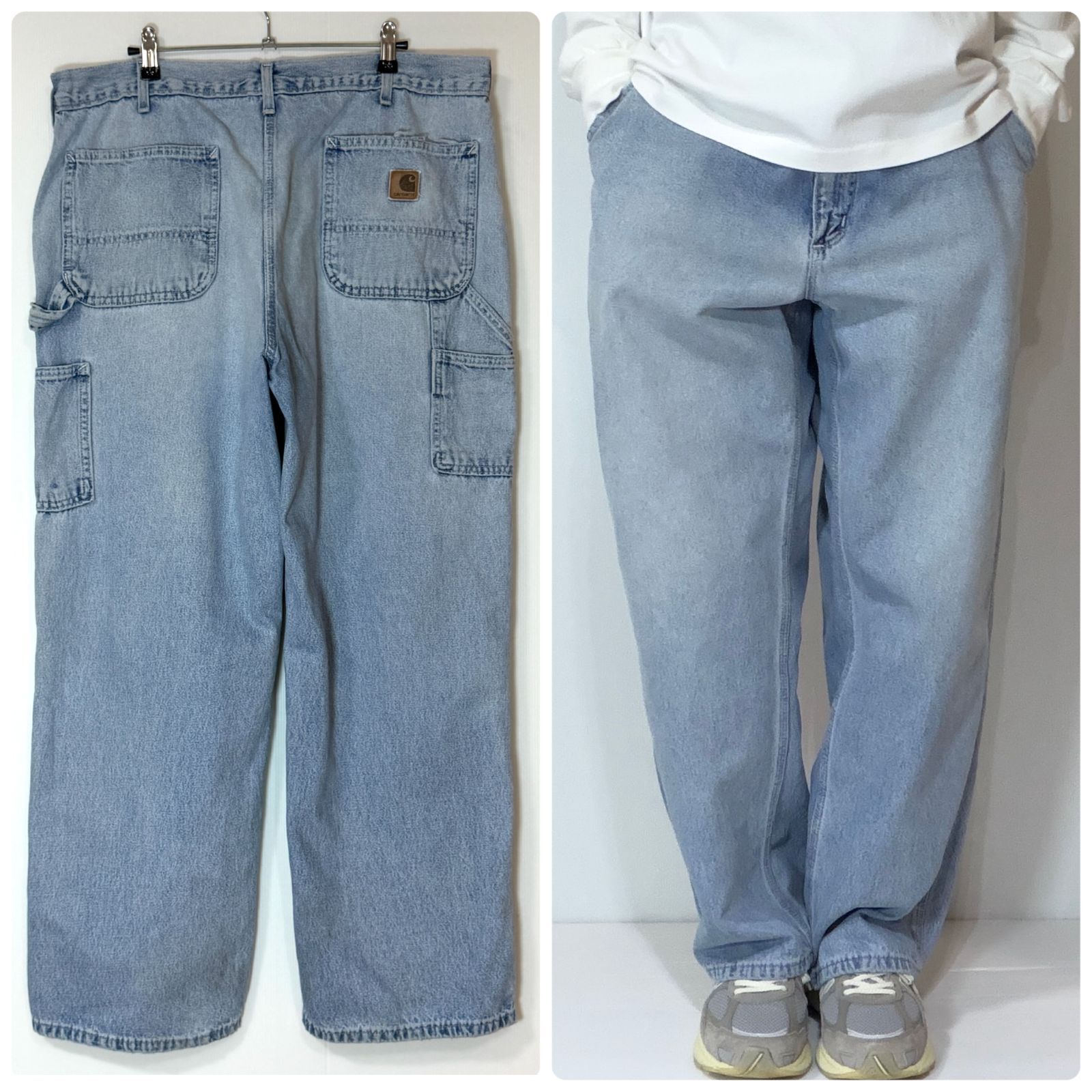 00s USA製 Carhartt カーハート シングルニー デニムペインターパンツ