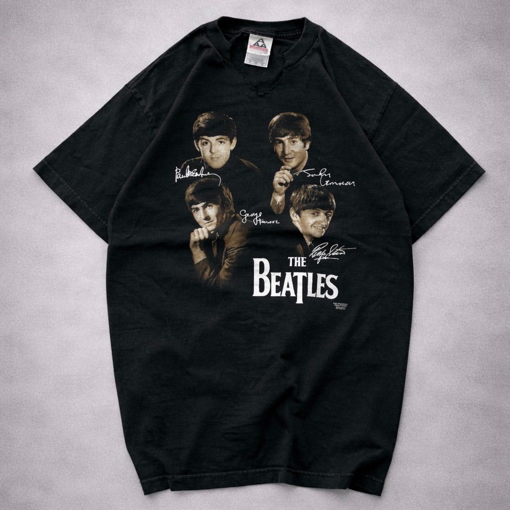 ALSTYLE】THE BEATLES フォトTシャツ M ブラック 黒 ビートルズ バンド