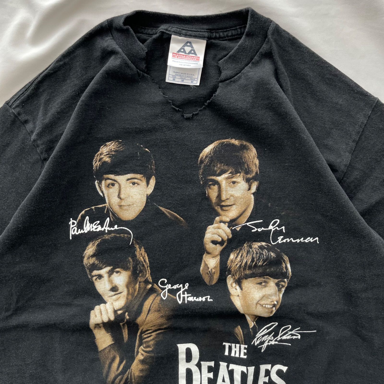 ALSTYLE】THE BEATLES フォトTシャツ M ブラック 黒 ビートルズ バンド