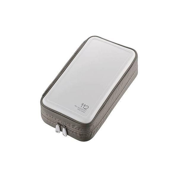 （まとめ） エレコム CD/DVD/Blu-rayケース/セミハード/ファスナー付/112枚収納/ホワイト CCD-HB112WH 〔×2セット〕