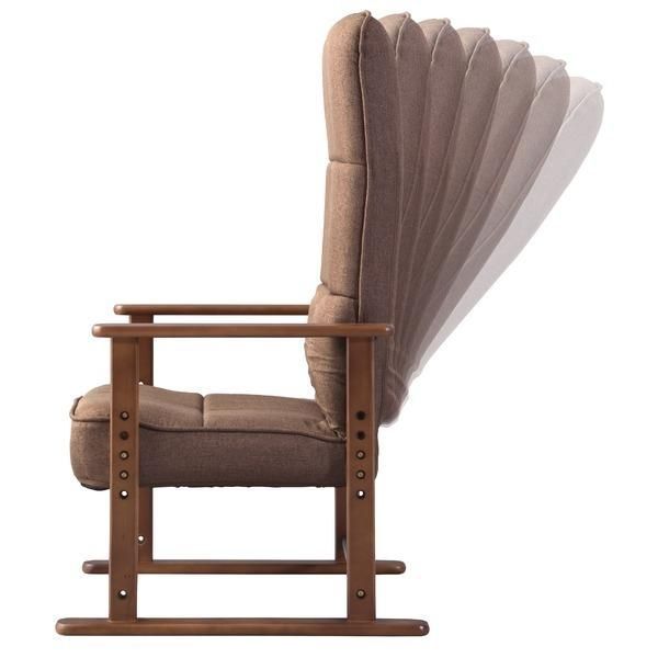 パーソナルチェア 高座椅子 幅56cm M ブラウン 木製 スチール