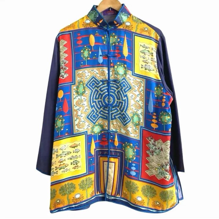 上海灘 シャンハイタン SHANGHAI TANG チャイナ 長袖 シャツ