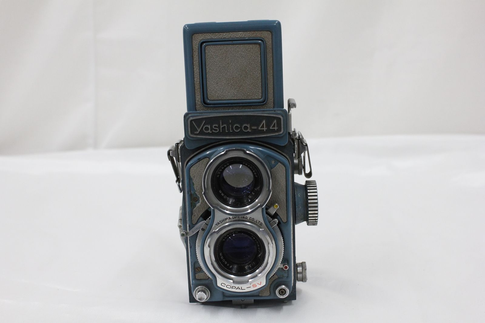 訳あり品】 ヤシカ Yashica-44 ブルー Yashikor 60mm F3.5 二眼カメラ