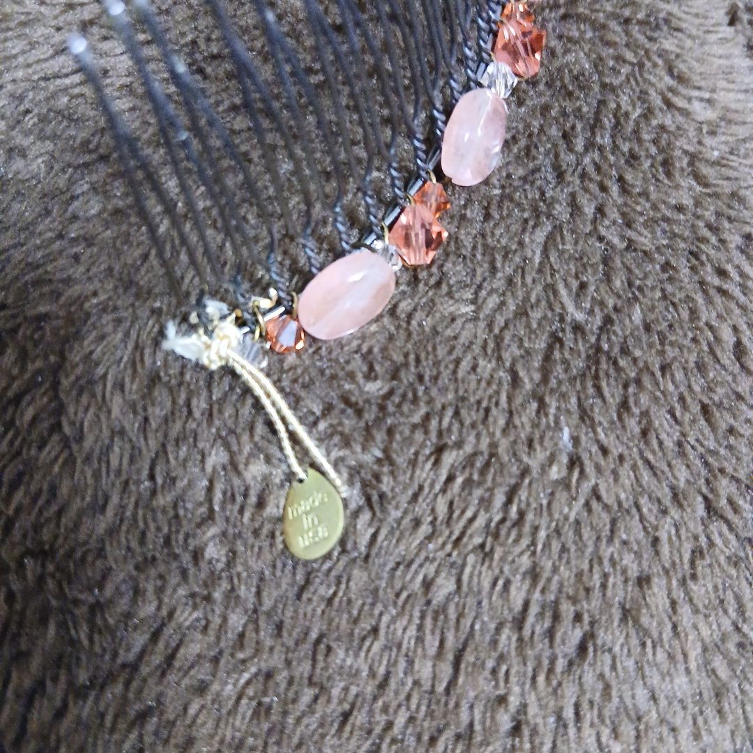 コレットマルーフ ピンク天然石コーム約15㎝ - メルカリ