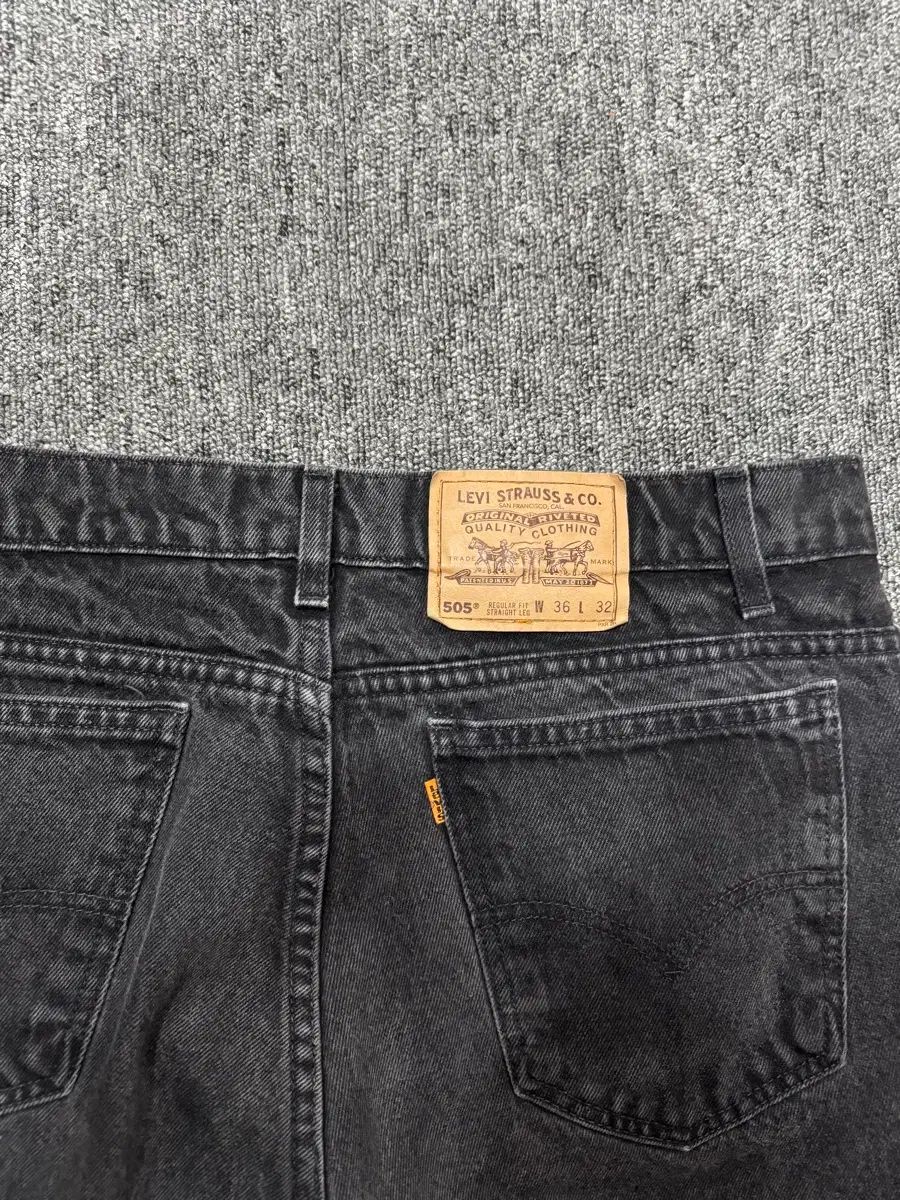 90s USA リーバイス 505 オレンジタブ ブラック ウォッシュド デニム