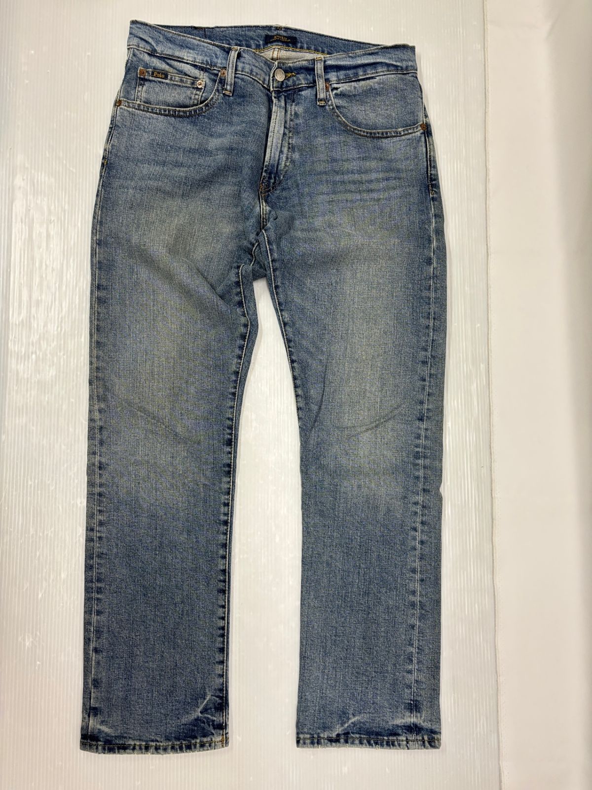 ポロ ラルフローレン デニムパンツ スリム ストレート USED加工 32×30 