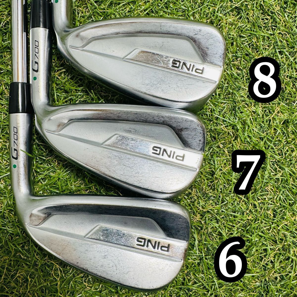 良品】初心者推奨 ピン G700 緑ドット メンズアイアンセット 6本 S