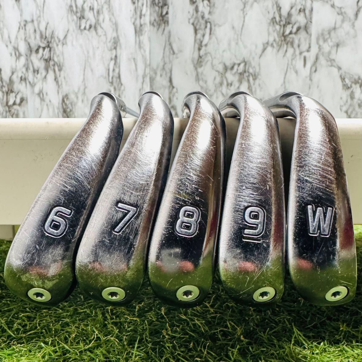 良品】ピン G710 黒ドット メンズアイアンセット 5本 スチール S