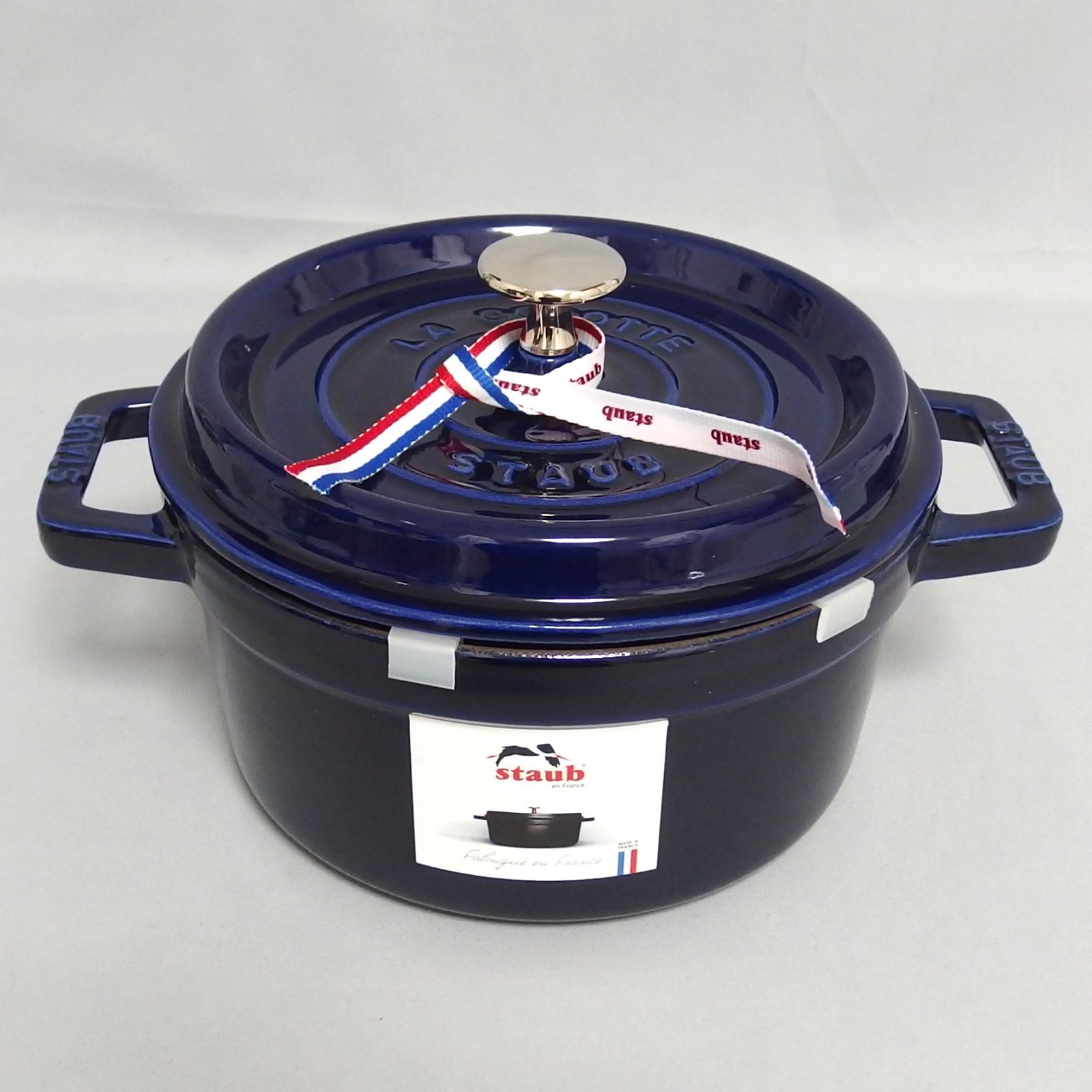 未使用☆STAUB COCOTTE RONDE 20cm 2.2L グランブルー 40510-264 