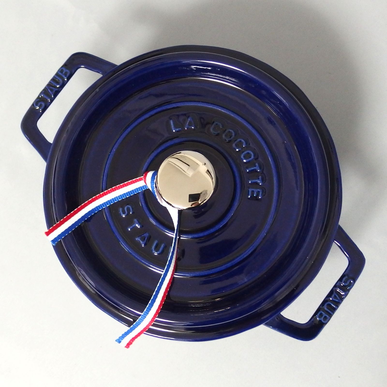 未使用☆STAUB COCOTTE RONDE 20cm 2.2L グランブルー 40510-264 