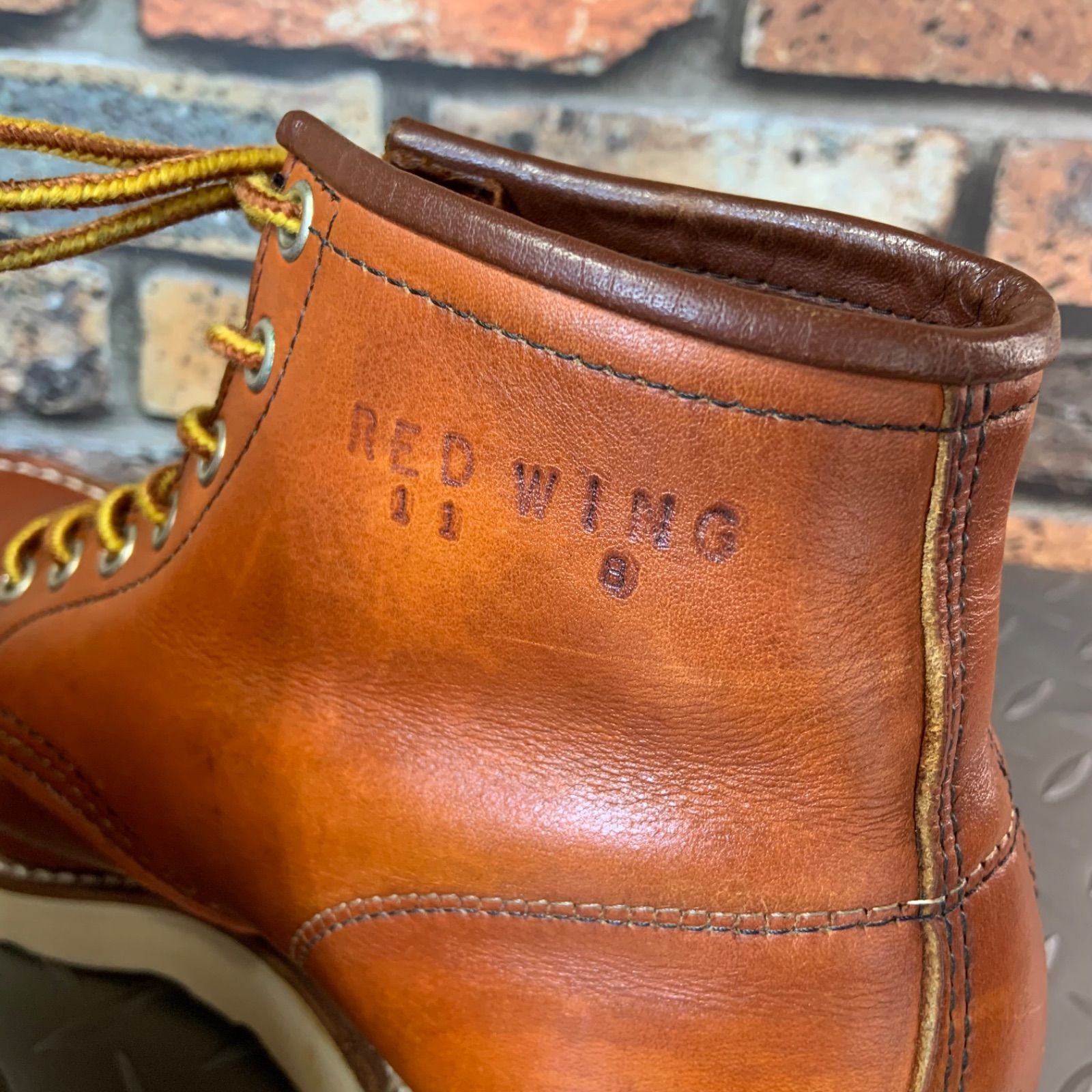 ☆REDWING 875 アイリッシュセッター 旧四角犬タグ 1988年製 US6.5E