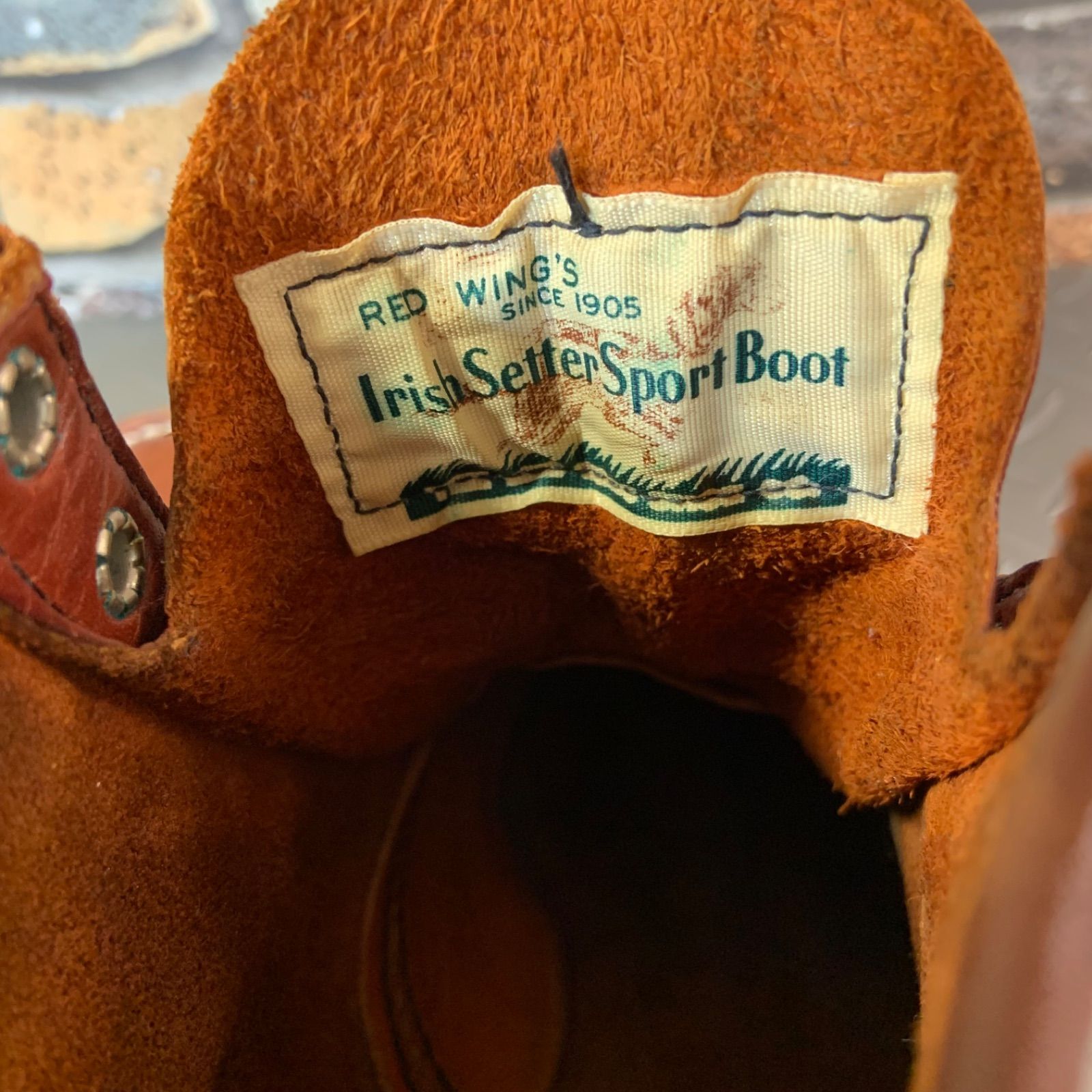 ☆REDWING 875 アイリッシュセッター 旧四角犬タグ 1988年製 US6.5E