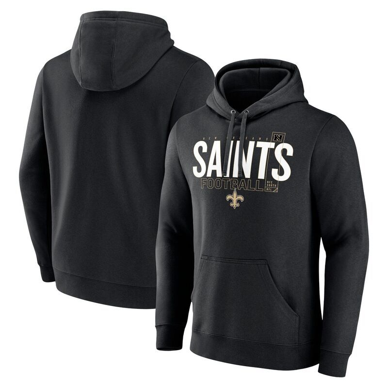 【送料無料】 ファナティクス メンズ Tシャツ トップス Mens Fanatics Black New Orleans Saints Pylon Outline Pullover Hoodie Snt Black
