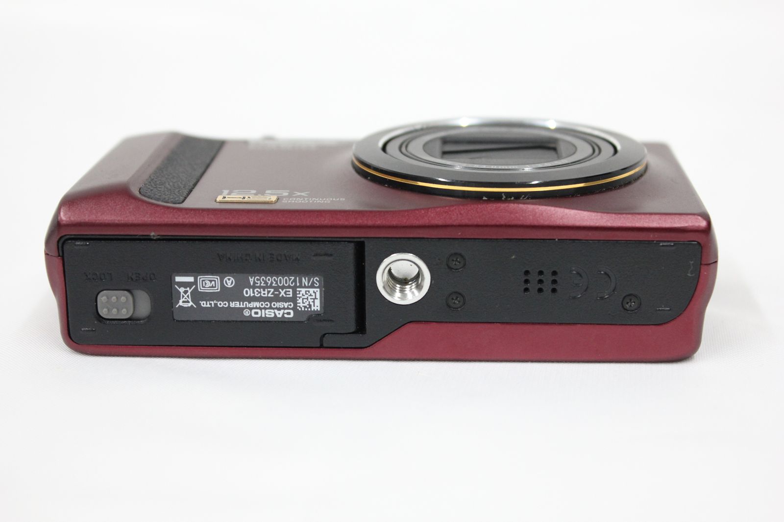 返品保証】 カシオ Casio EXILIM EX-ZR310 12.5x レッド バッテリー
