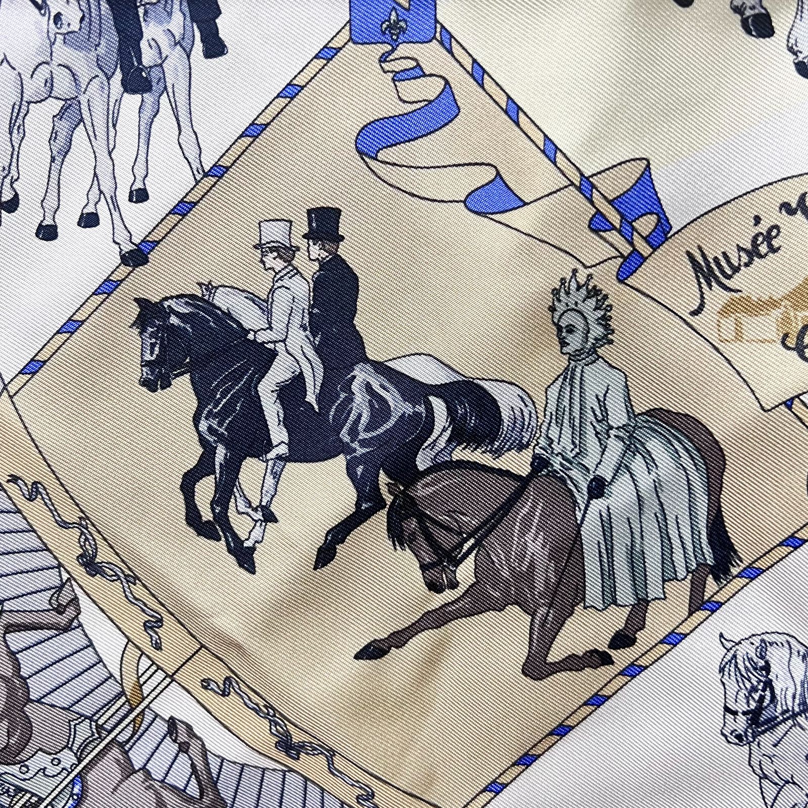 エルメス 42 プチカレ ミニスカーフ Musee Vivant du Cheval Chantilly