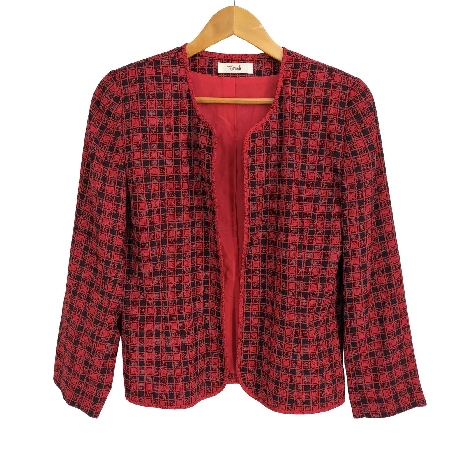 マダムジョコンダ MADAM JOCONDE 総柄ノーカラージャケット レディース