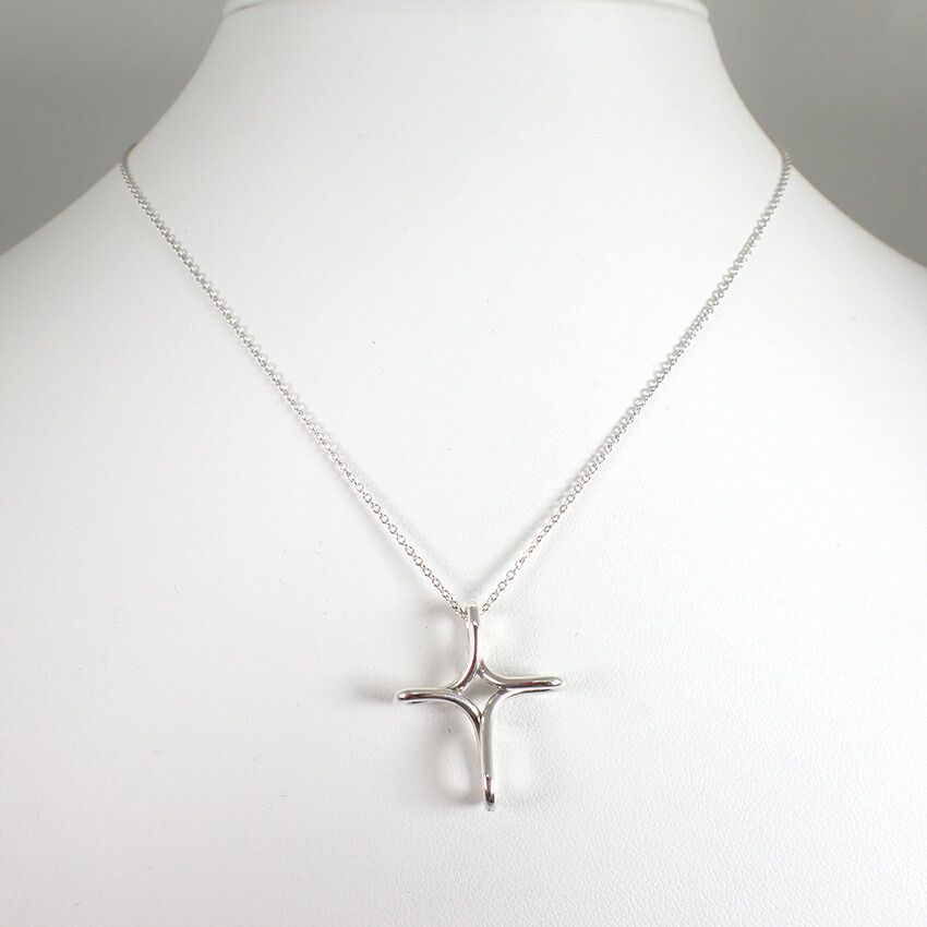 ティファニー 925 オープンクロス ネックレス//j165-9 - メルカリ