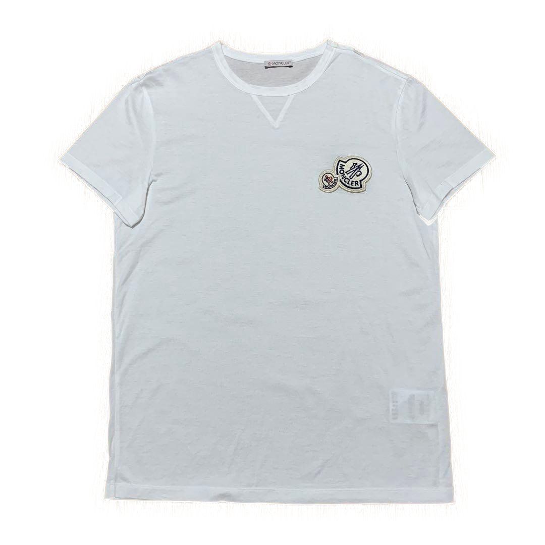 MONCLER ワッペン Tシャツ ホワイト M 国内正規品 4S252 - メルカリ