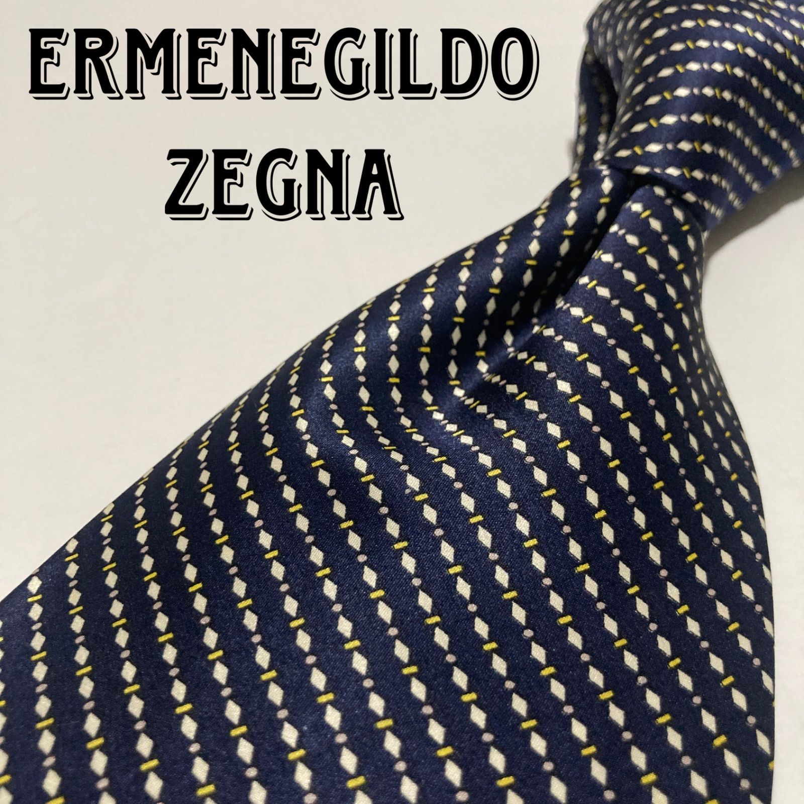 Ermenegildo Zegna エルメネジルド ゼニア アート柄 幾何学 ネクタイ