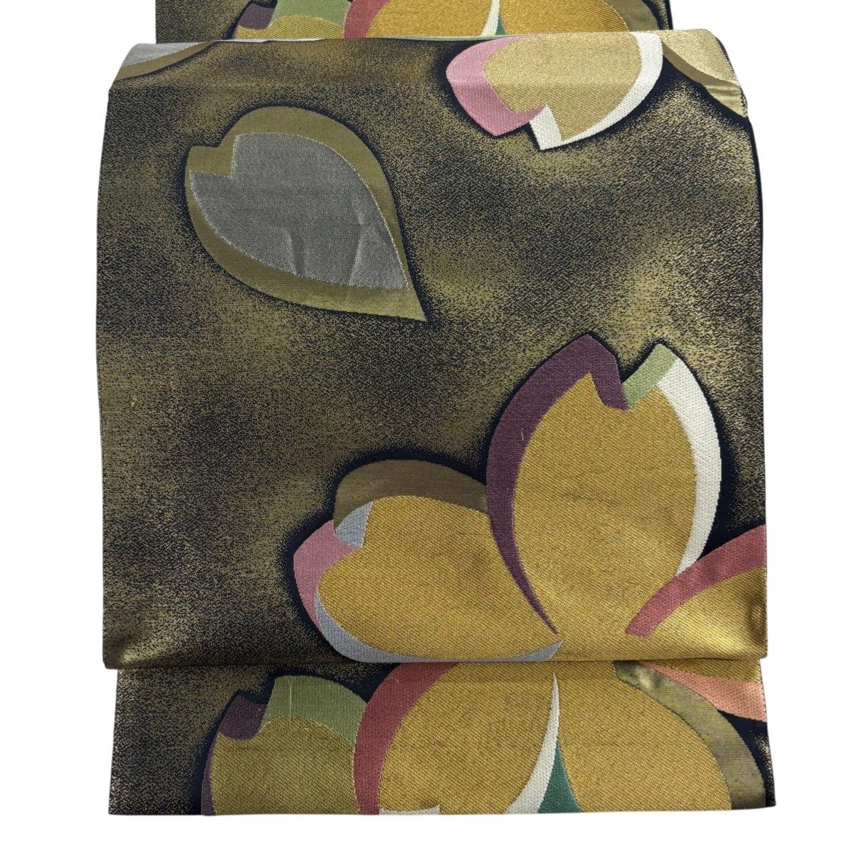 袋帯 秀品 桜 花びら 金銀糸 箔 黒 六通 正絹 【中古】 - メルカリ