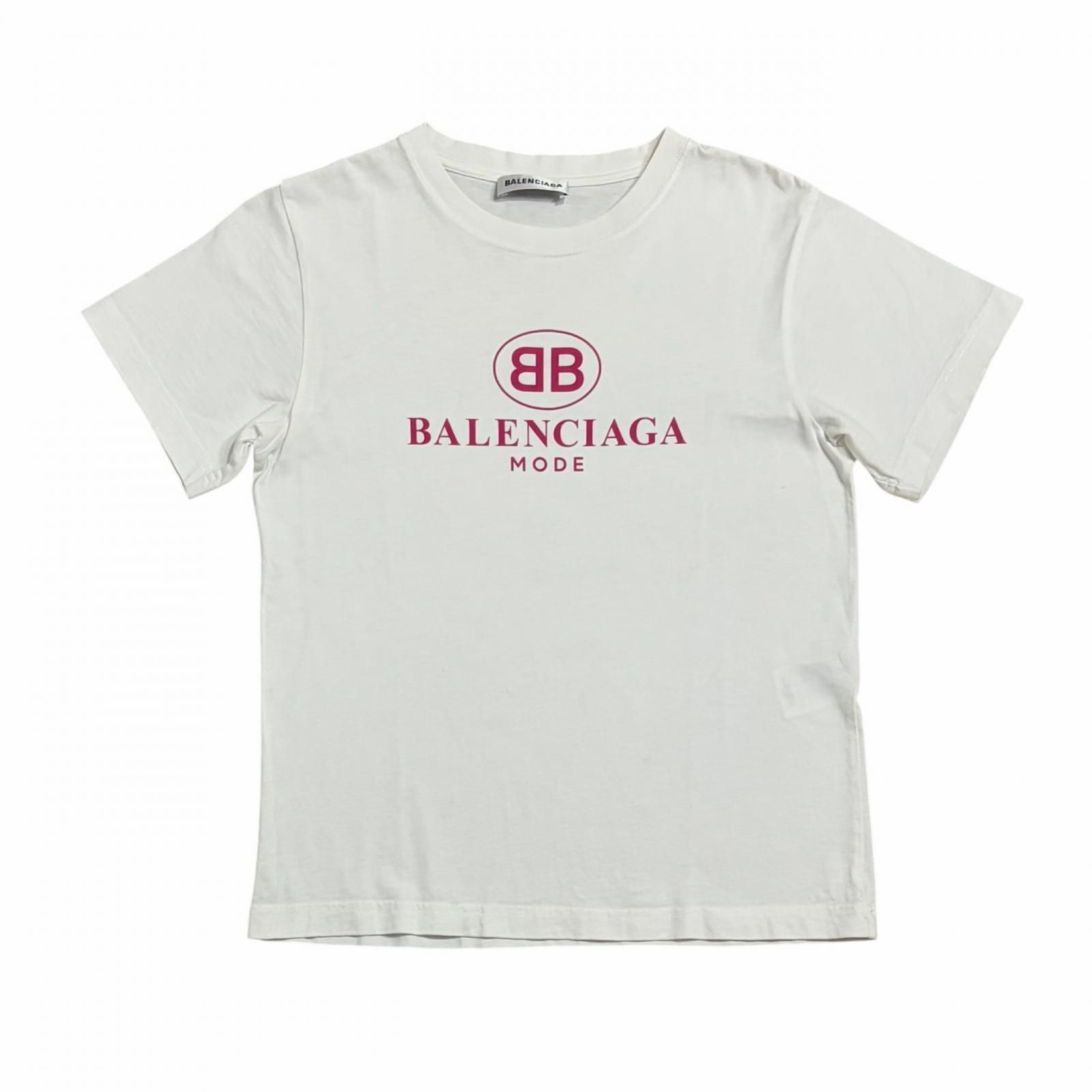 BALENCIAGA/M /ホワイト /レディースBBロゴTシャツ - メルカリ