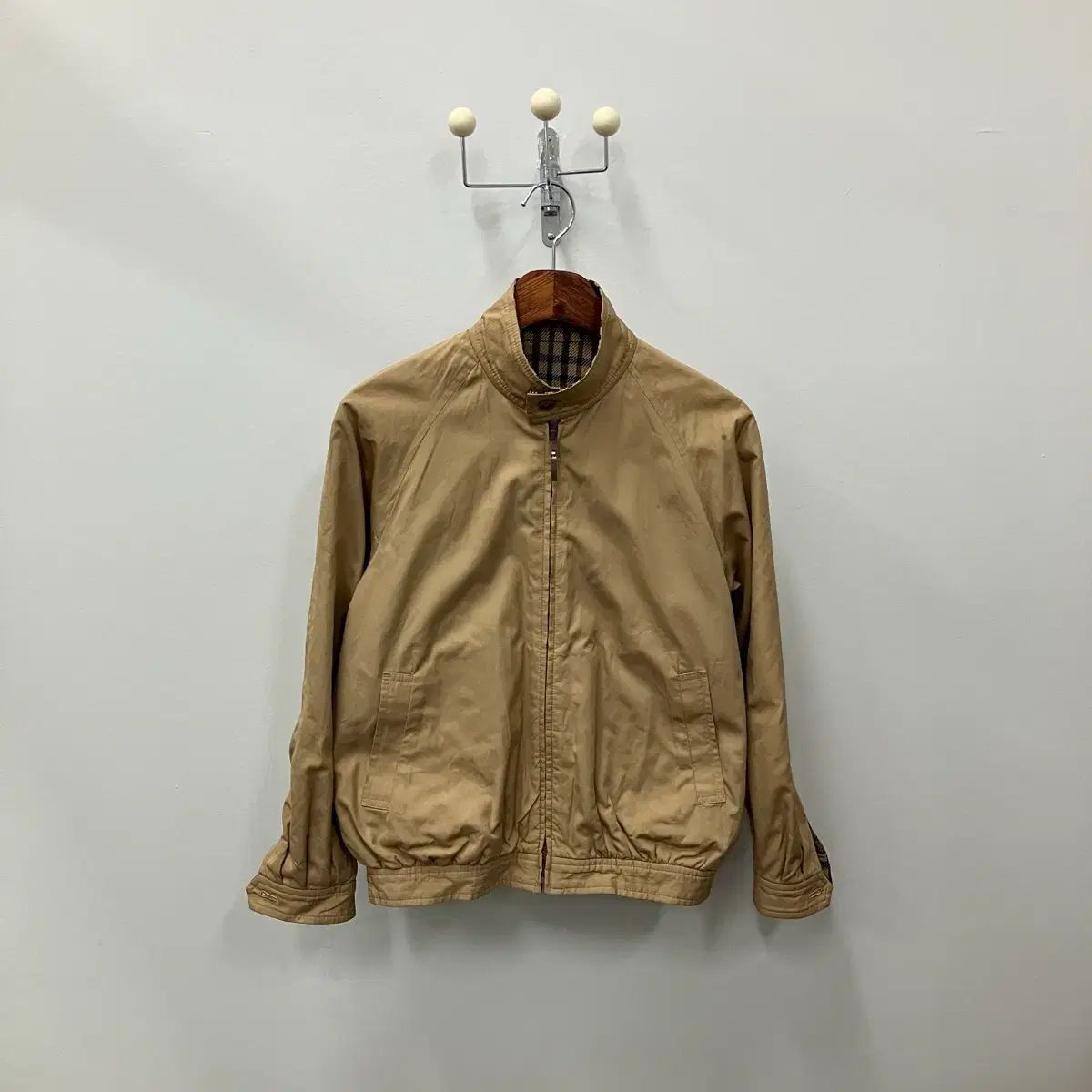 DAKS（ダックス）リバーシブル ウール チェック スイングトップ ジップ