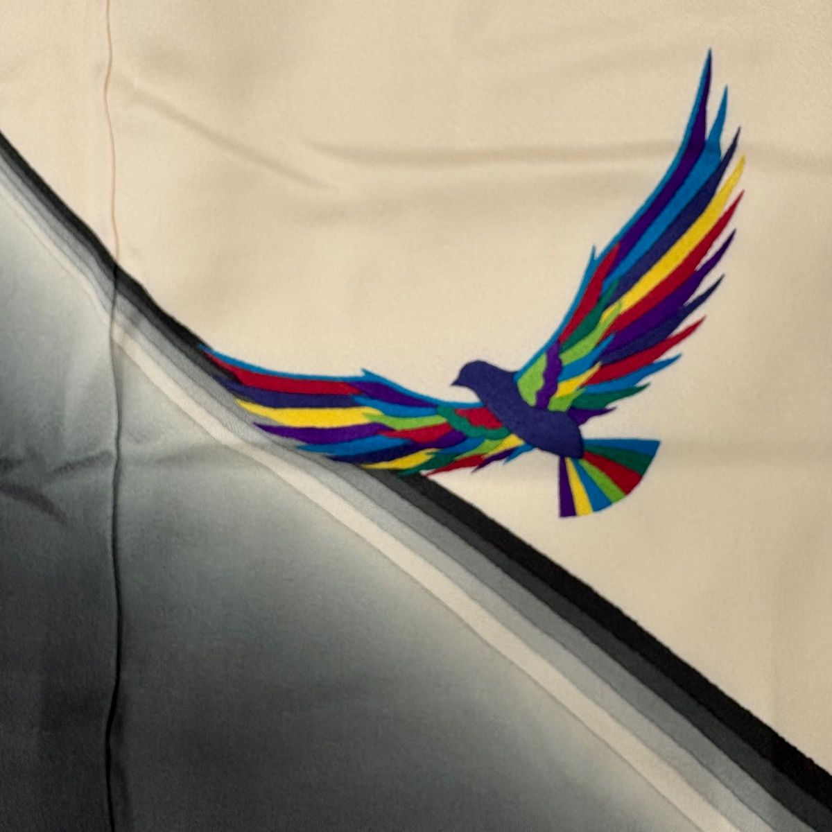 付下げ 身丈161.5cm 裄丈63.5cm S 袷 斉藤三才 落款 三才鳥 ぼかし