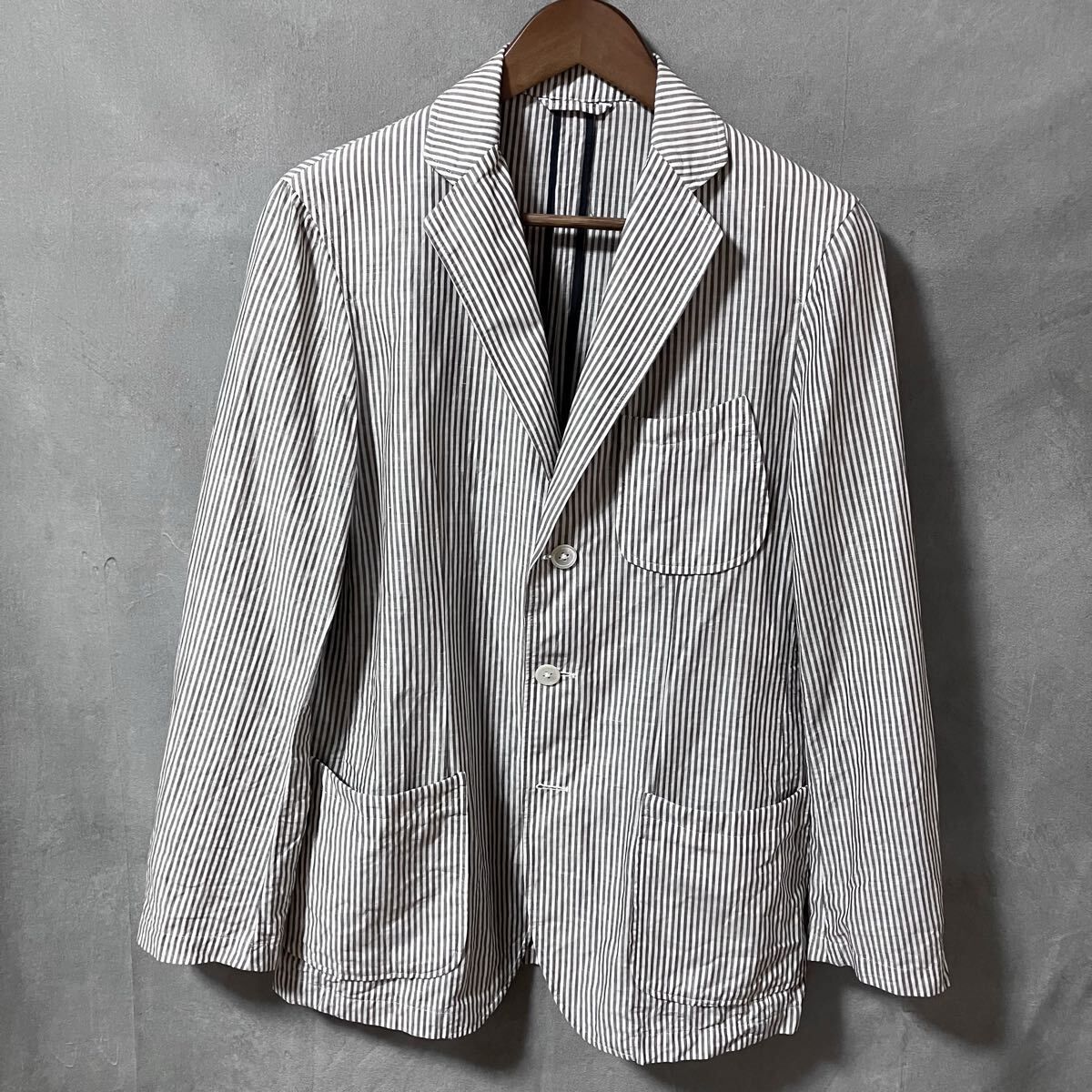 RING JACKET BLUE LABEL リングヂャケット コットンリネン シャツ地 