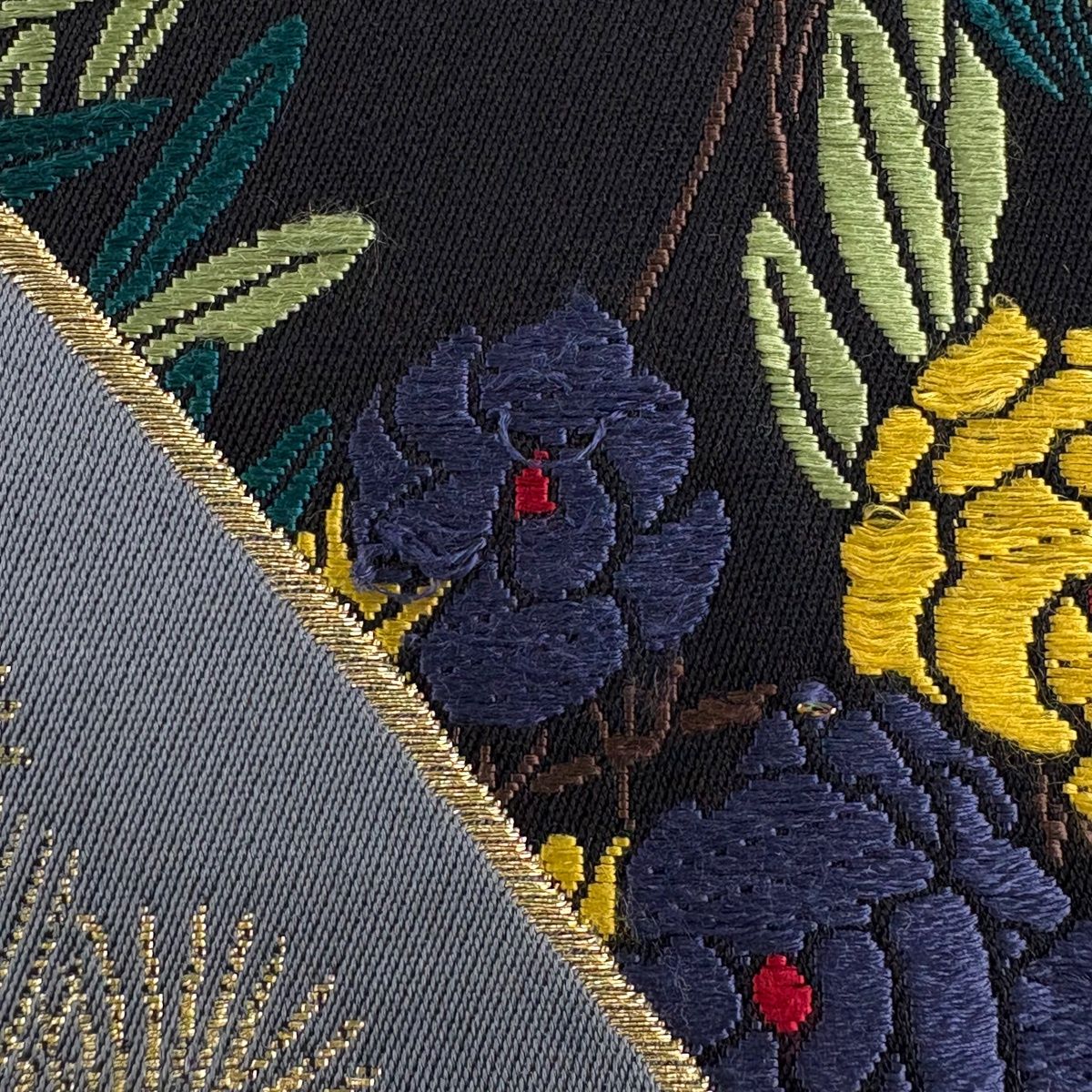 袋帯 秀品 孔雀 草花 金銀糸 箔 黒 六通 正絹 【中古】 - メルカリ