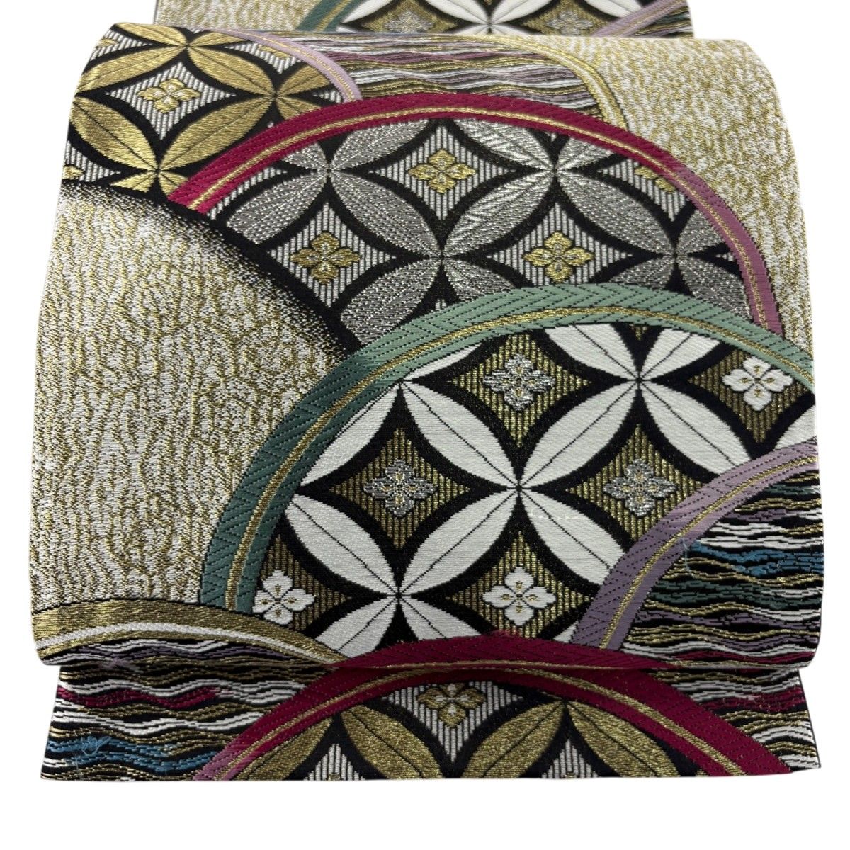 袋帯 秀品 七宝 花菱 金銀糸 唐織 金色 六通 正絹 【中古】 - メルカリ