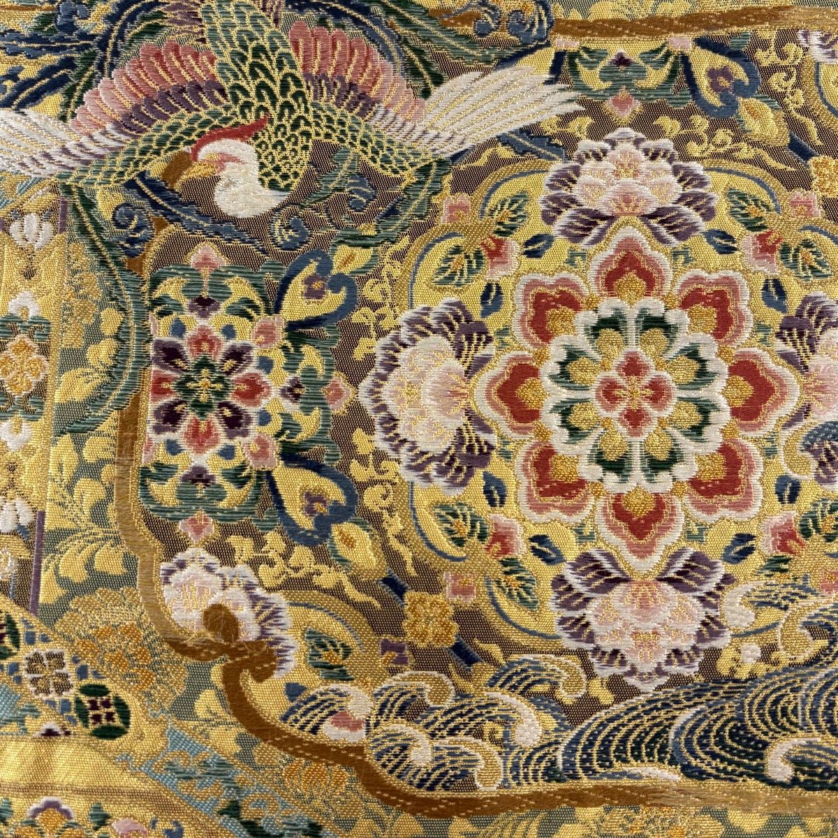 袋帯 秀品 華文 花鳥 金糸 刺繍 金色 六通 正絹 【中古】 - メルカリ