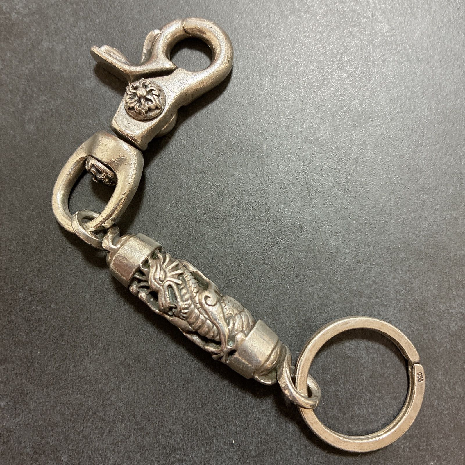 激レア アージェントグリーム ローラー キーリング SV925 シルバー 76g