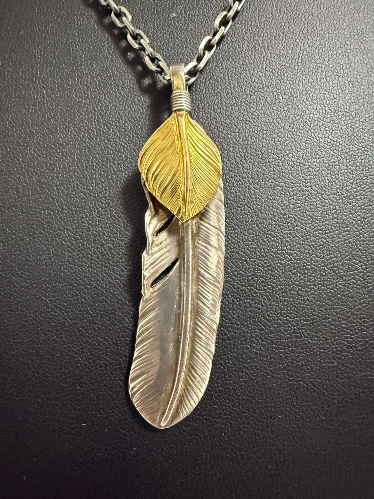 ゴローズ 上金特大フェザー右＋SV太陽inメタル小＋金メタルホイール付