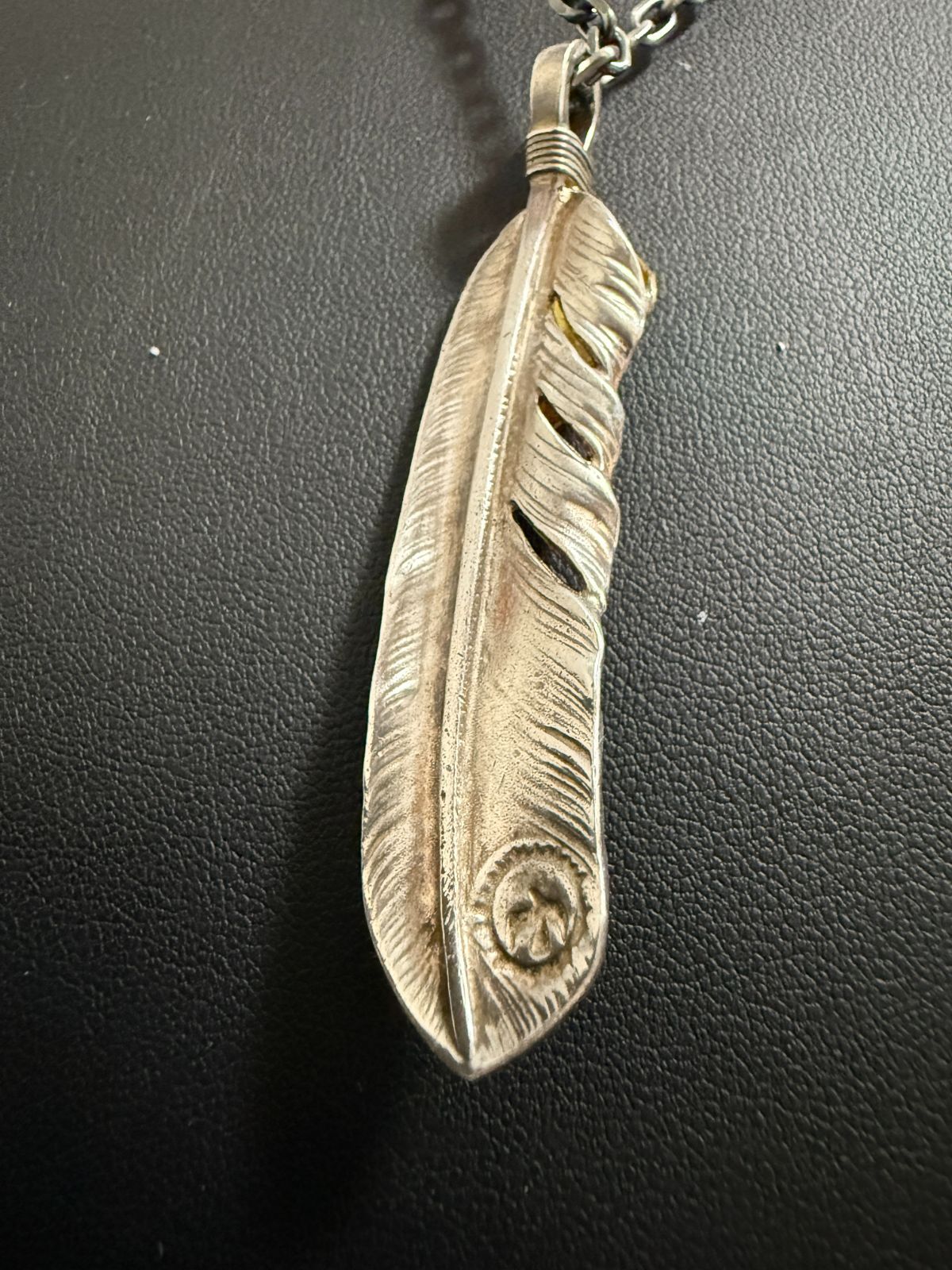 ゴローズ 上金特大フェザー右＋SV太陽inメタル小＋金メタルホイール付