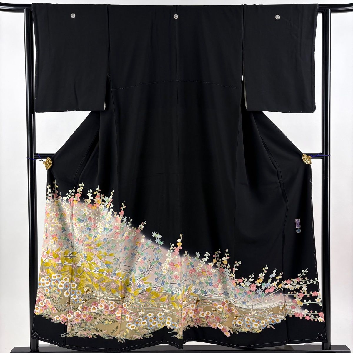 美品】 黒留袖 身丈156.5cm 裄丈63cm S 袷 百貫華峰 加賀友禅 落款