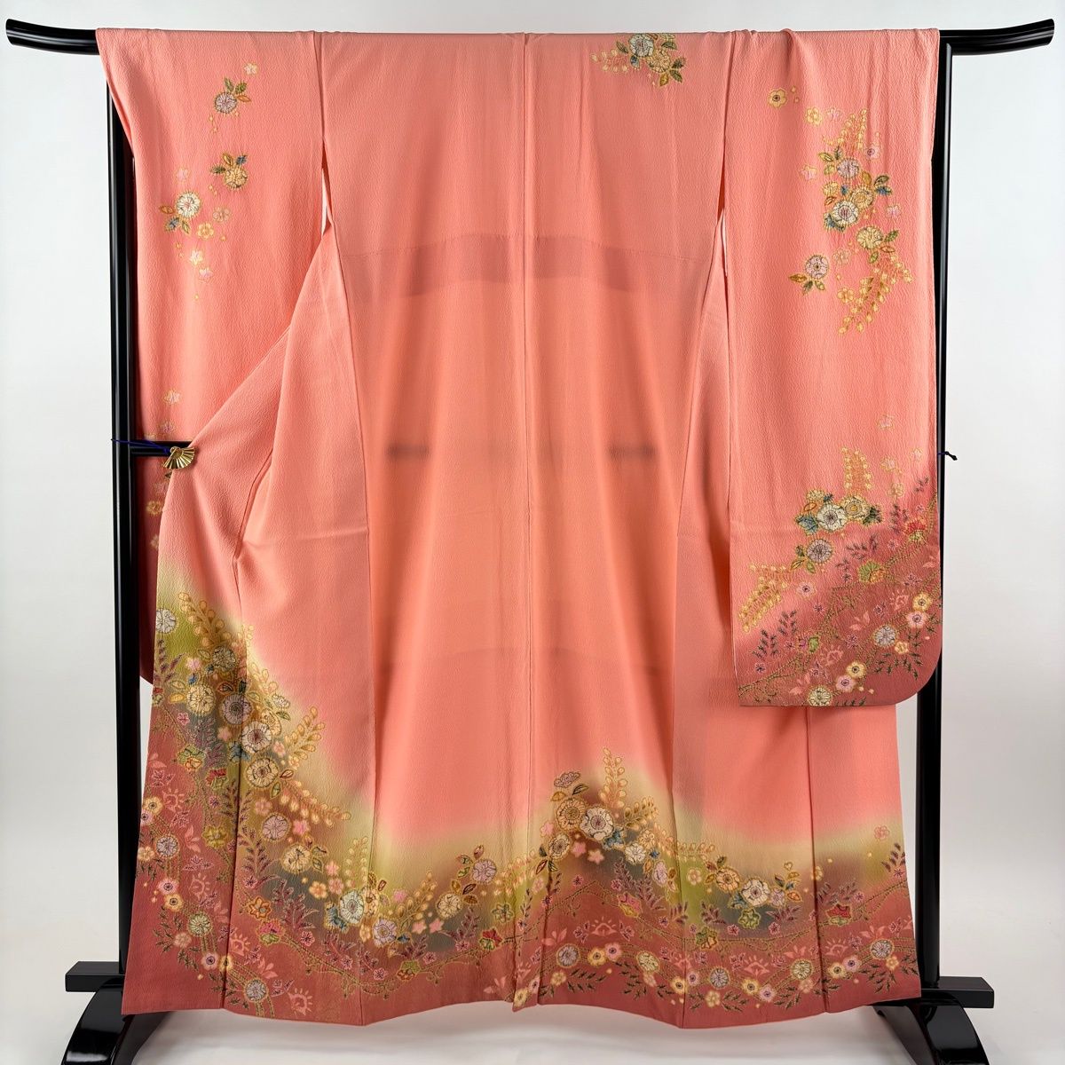 振袖 身丈161.5cm 裄丈68cm L 袷 徳永憲峯 落款 辻が花 金彩 ぼかし