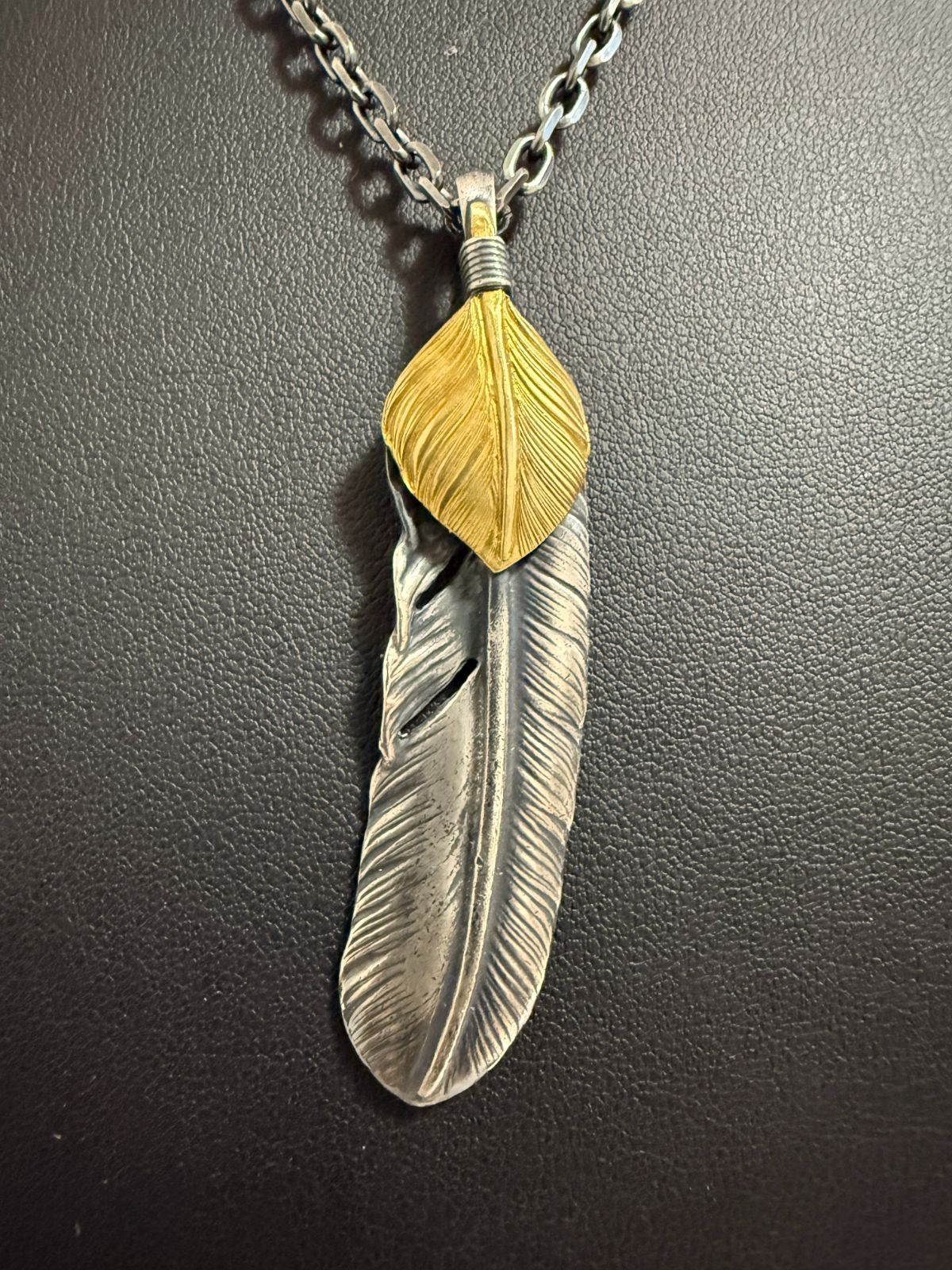 ゴローズ 上金特大フェザー右＋SV太陽inメタル小＋金メタルホイール付