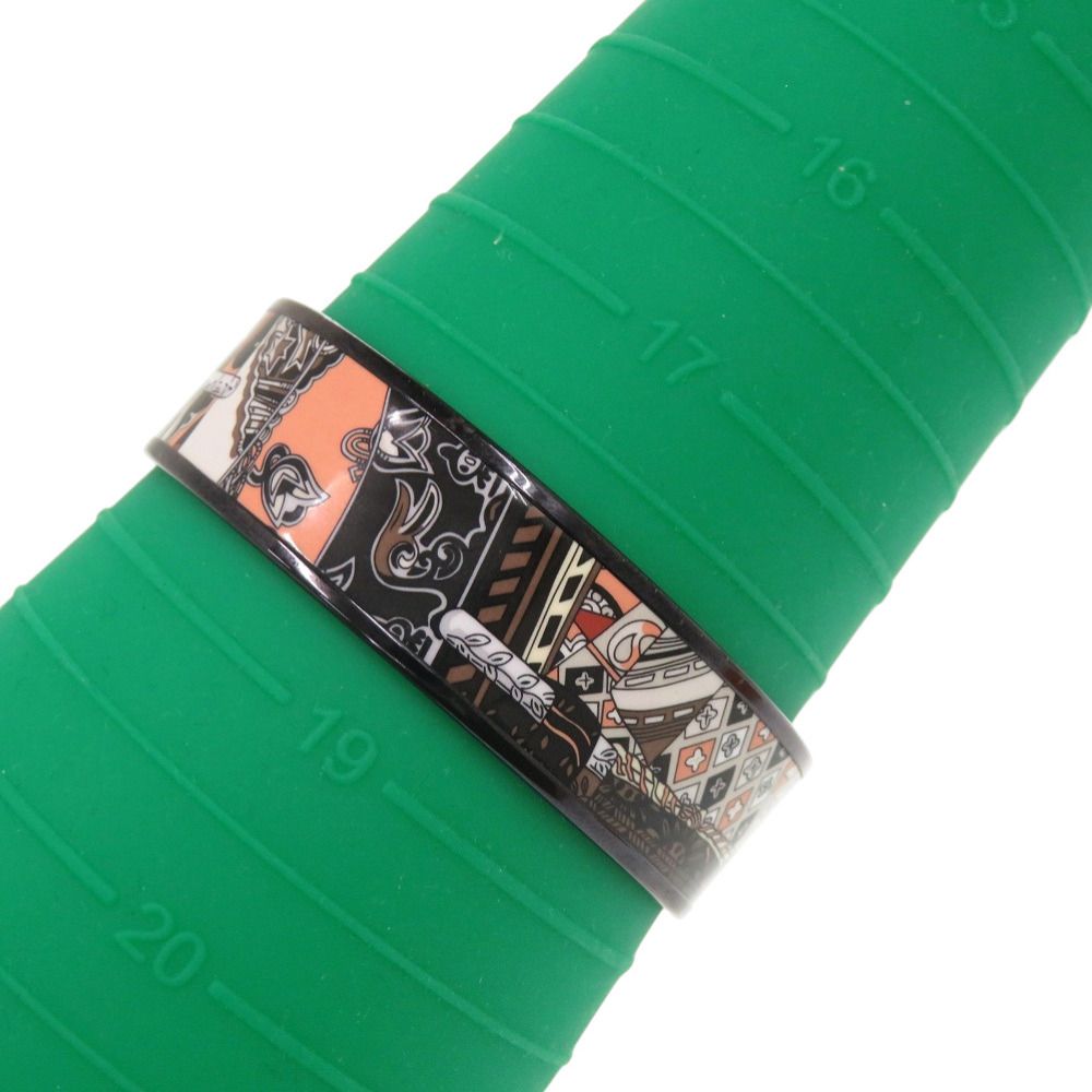 新品同様 エルメス エマイユ GM メタル マルチカラー バングル 0897