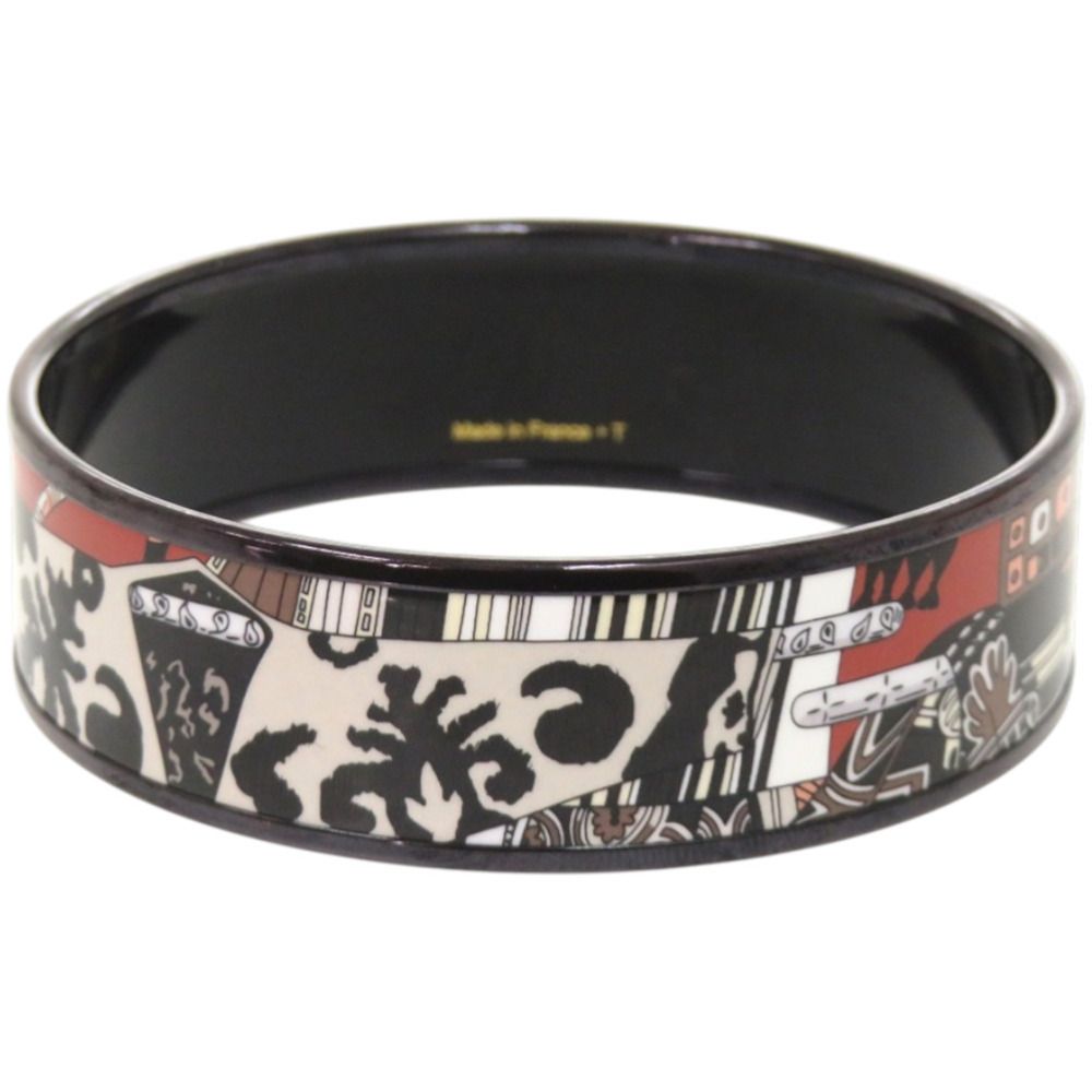 新品同様 エルメス エマイユ GM メタル マルチカラー バングル 0897