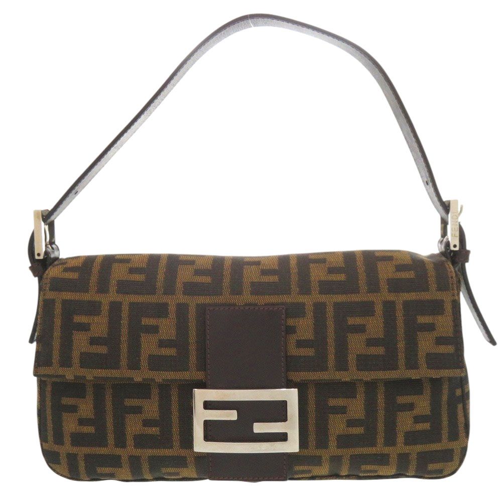 美品 フェンディ ズッカ柄 マンマバケット 2305 26424 レザー ナイロン