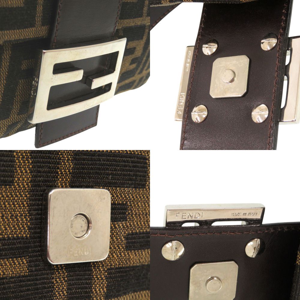 美品 フェンディ ズッカ柄 マンマバケット 2305 26424 レザー ナイロン